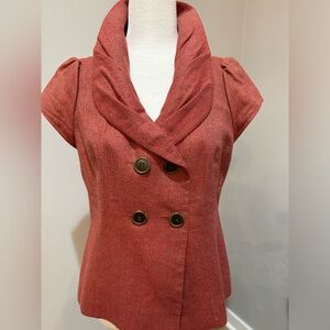 Short sleeve silk/linen blazer, size small.